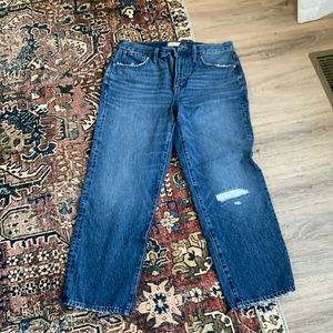 Madewell Distressed Classic Straight Jean